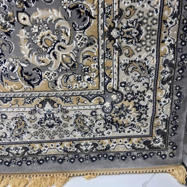 Turkish Marseille 2799A Classic Pressed Luxury Sky Light grey Rug Size 100*400