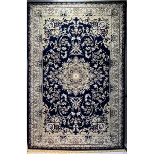 سجاد تركي مرسيليا 2799A كلاسيك مظغوط فاخر كحلي مقاس 300*500