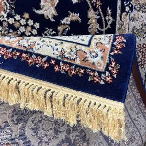 سجاد تركي مرسيليا 2799A كلاسيك مظغوط فاخر كحلي مقاس 300*500
