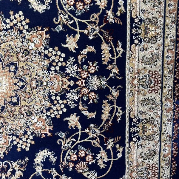 سجاد تركي مرسيليا 2799A كلاسيك مظغوط فاخر كحلي مقاس 400*600